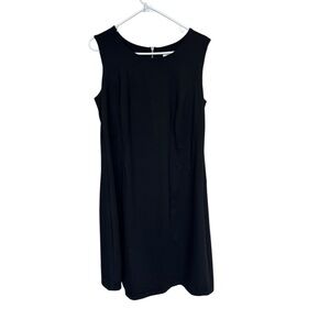 Nygard Elegant Black Stretch Sleeveless Career Sheath Midi Dress, 16W